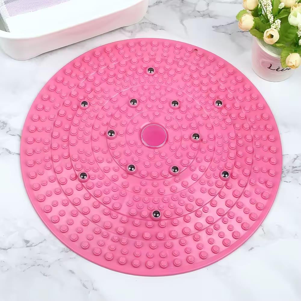 Массажный коврик-диск акупунктурный OSPORT с магнитами для массажа ног и стоп 35 см Розовый (MS 4208) - фото 1