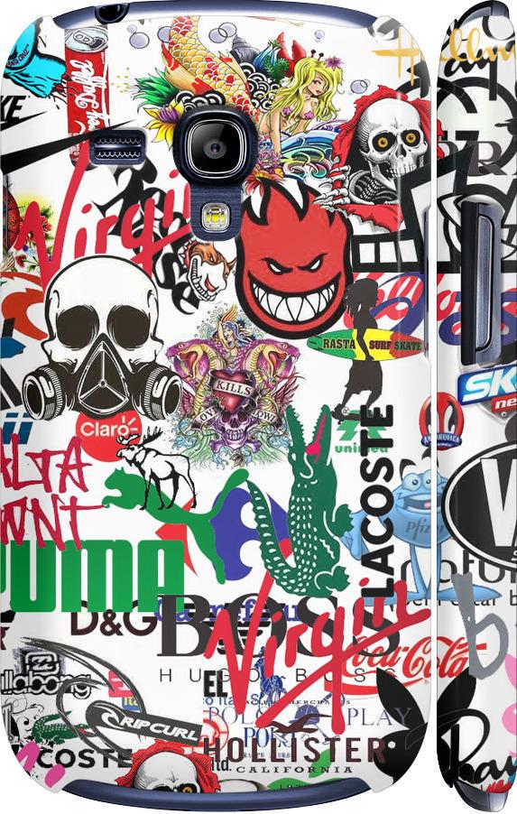 Чехол на Samsung Galaxy S3 mini Many different logos (4022m-31-42517)