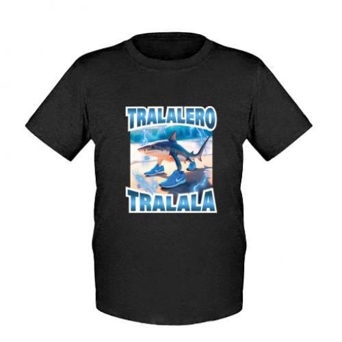 Футболка детская Tralalero Tralala meme 140 см Черный (19361234-2-211304-M)
