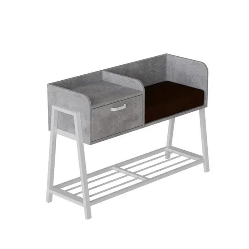 Банкетка Ferrum Decor Бланка 100х32х54 см Бетон/Белый (28493708)