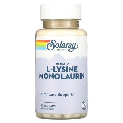 Монолаурин Solaray L-Lysine Monolaurin 60 VegCaps (SOR-35281)