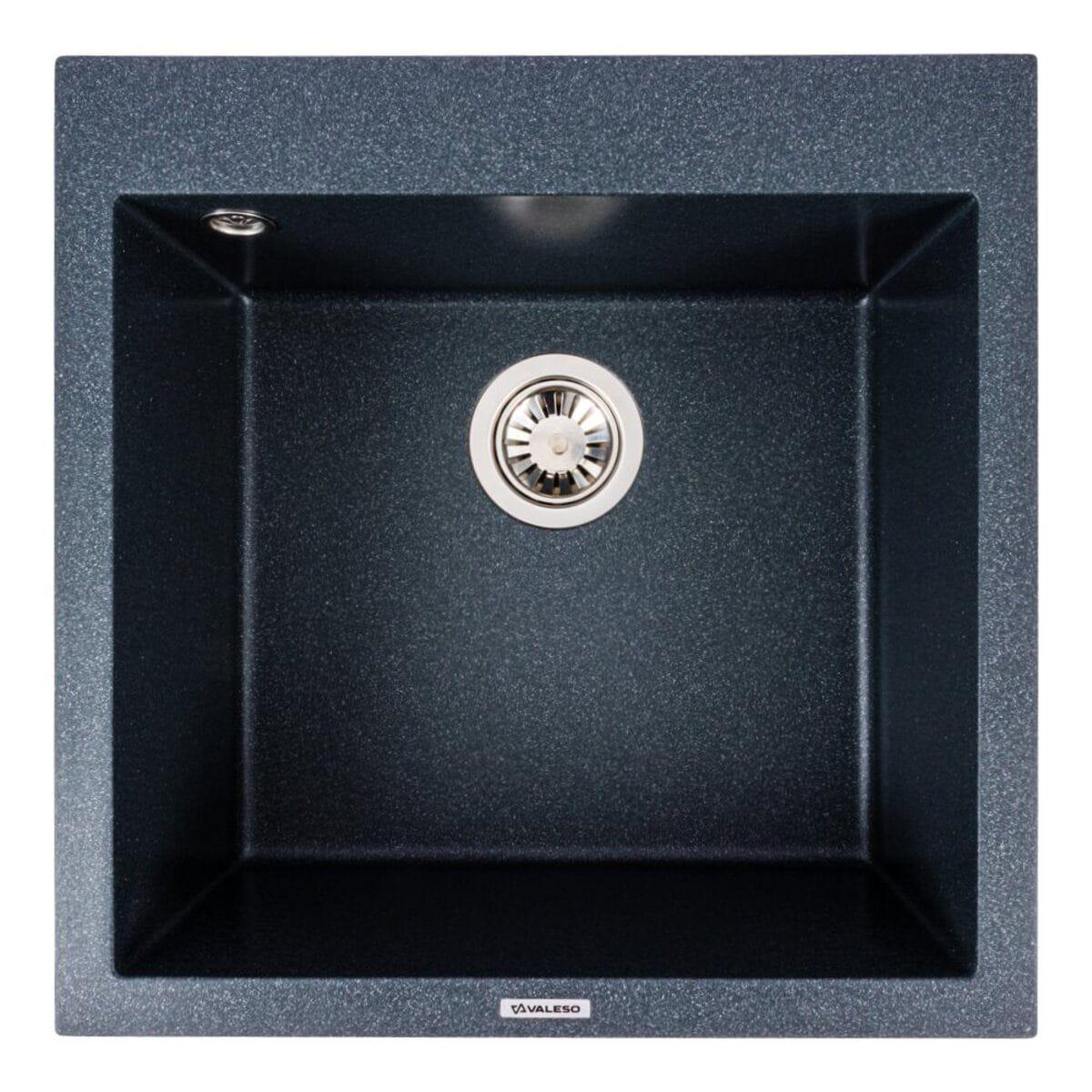 Мойка гранитная Valeso Galax 500х500 врезная квадратная Антрацит матовый (PLTM-SP000049273)