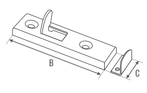 Засов мебельный ZM 60х17 (6427-7) - фото 6 Засов мебельный ZM 60х17 (6427-7) - фото 6