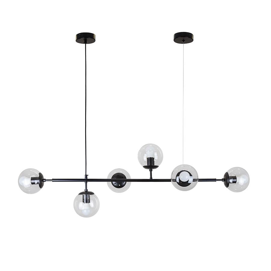 Люстра подвесная молекула Levistella 7529802-6 BK/CL Черный/Прозрачный