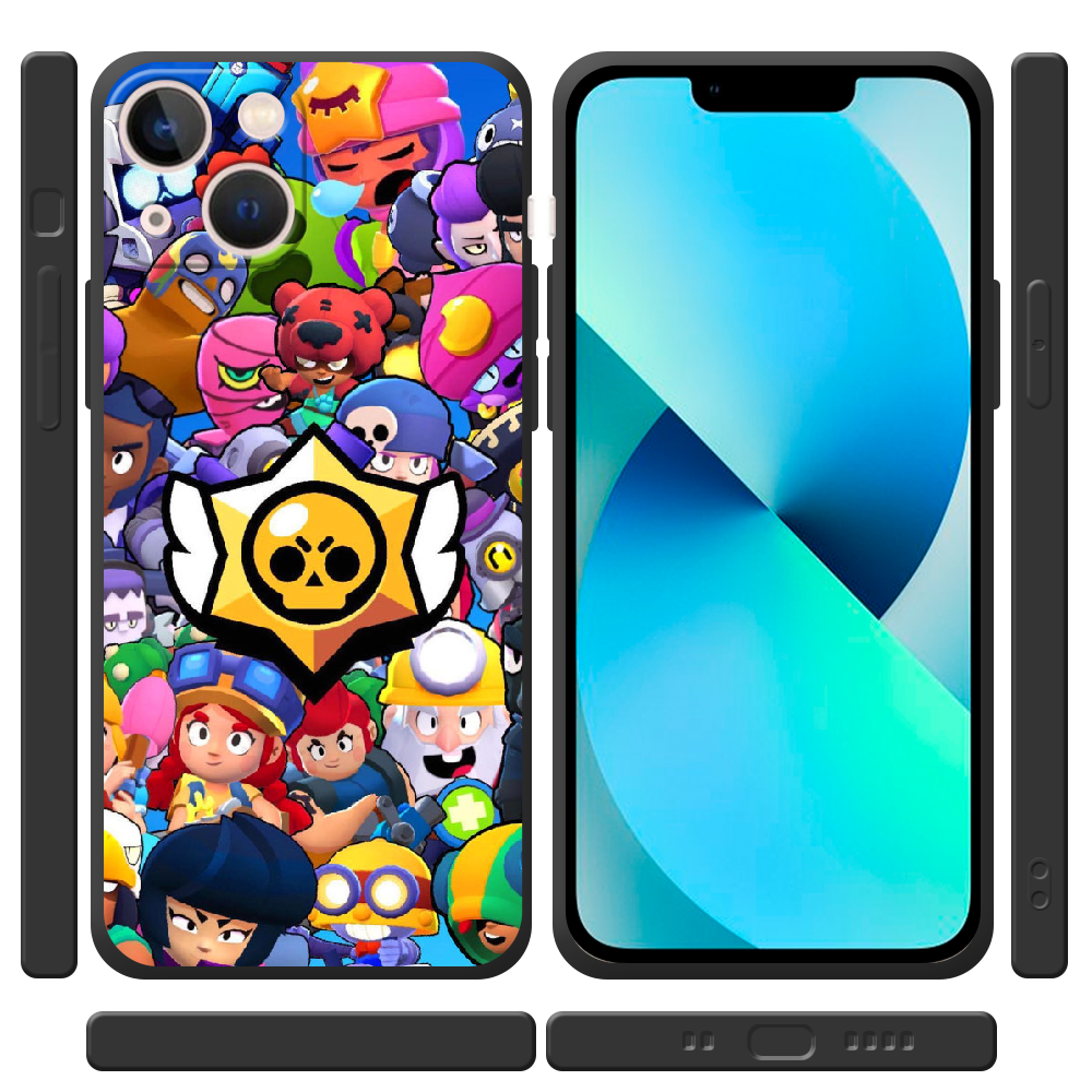 Чехол BoxFace iPhone 13 mini Brawl Stars Черный силикон (43839-up2389-44566) - фото 2