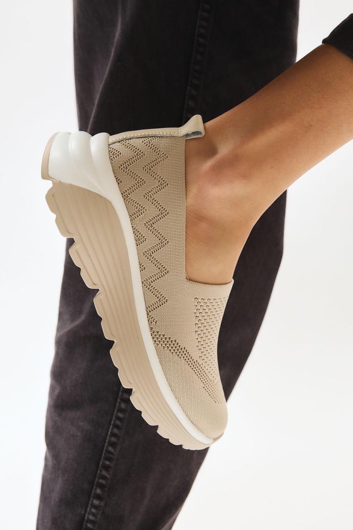 Слипоны женские ALLSY р. 38 Бежевый (195645) - фото 2