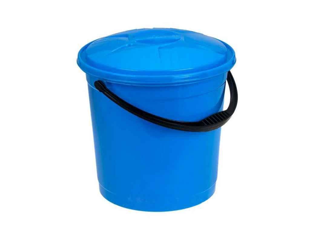 Ведро пластиковое R-Plastic пищевое с крышкой 10 л Синий (1051939)