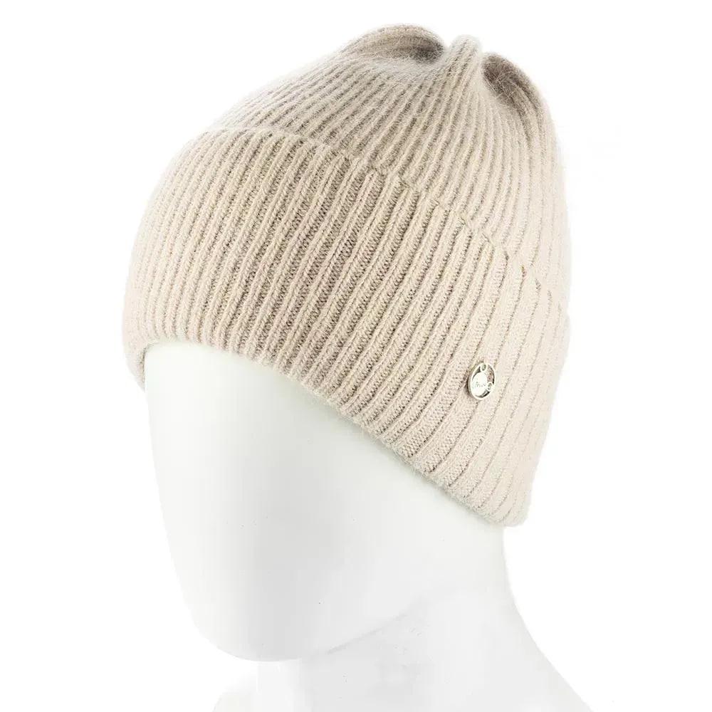 Шапка женская ангоровая сверху собрана Atrics WH909 утепленная флисом с отворотом Пудровый - фото 1 Шапка женская ангоровая сверху собрана Atrics WH909 утепленная флисом с отворотом Пудровый - фото 1