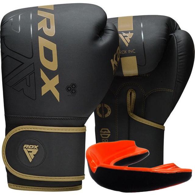 Перчатки боксерские с капой RDX F6 Kara Matte 16 унций Golden (21804882)