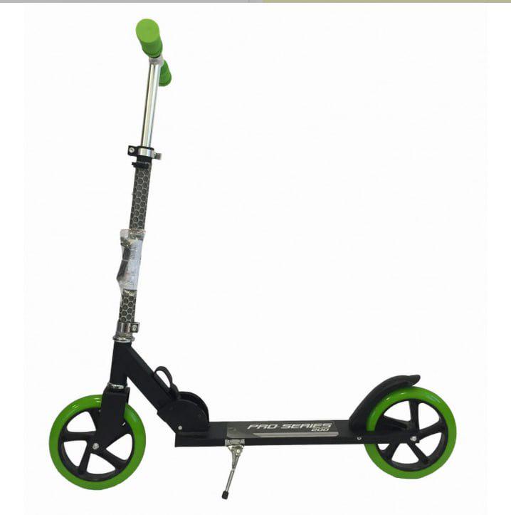 ᐉ Самокат двухколесный Scooter BT складной с подножкой Черно-зеленый ...