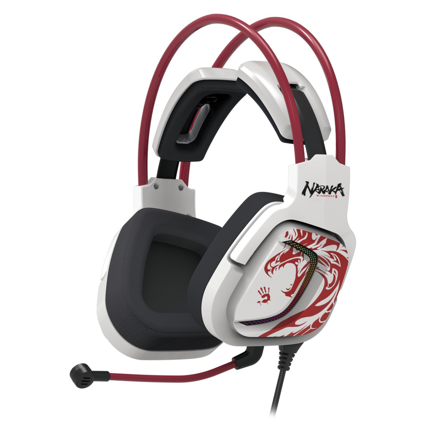Навушники ігрові Bloody G575 Naraka USB-A White/Red (34965010)