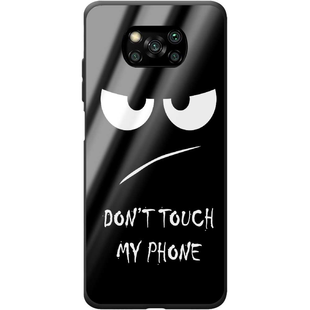 Чехол BoxFace Poco X3 Don't Touch my Phone Черный силикон со стеклом (41288-up535-44193)