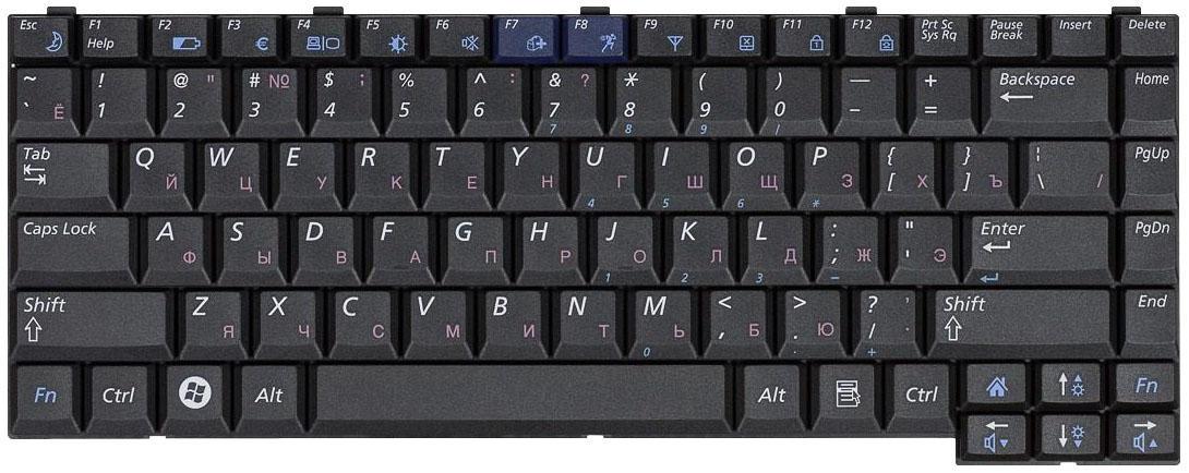 Клавиатура для ноутбука Samsung X11 Black Клавиатура для ноутбука Samsung X11 Black