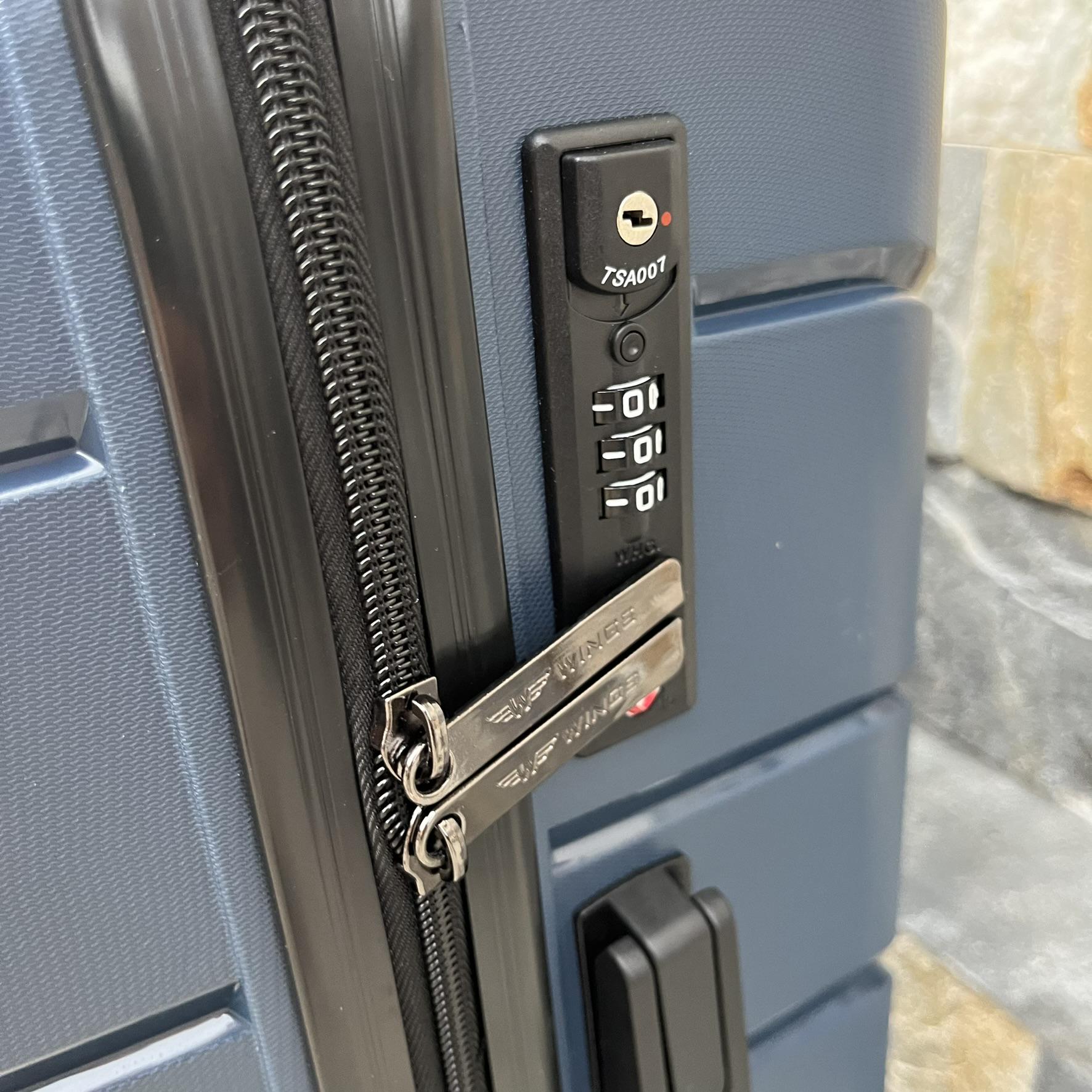 Чемодан дорожный из полипропилена Wings PP05 M Синий (22630180) - фото 5