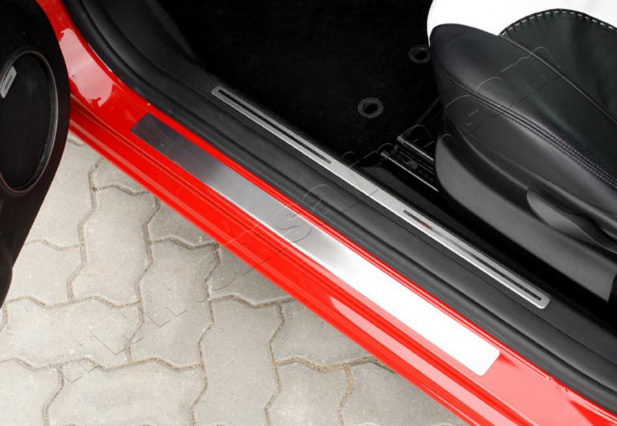 Накладки на пороги OmsLine 2 штучные Omsa Line для Alfa Romeo 147 2000-2010 гг. нержавеющая сталь Хром