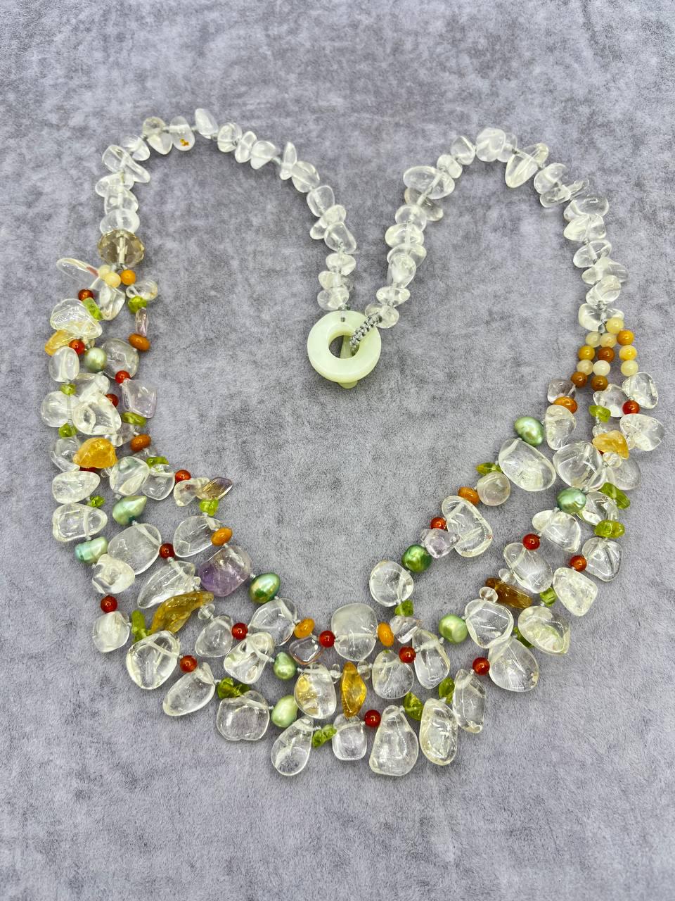 Бусы самоцветы 54 см Разноцветный (10149)