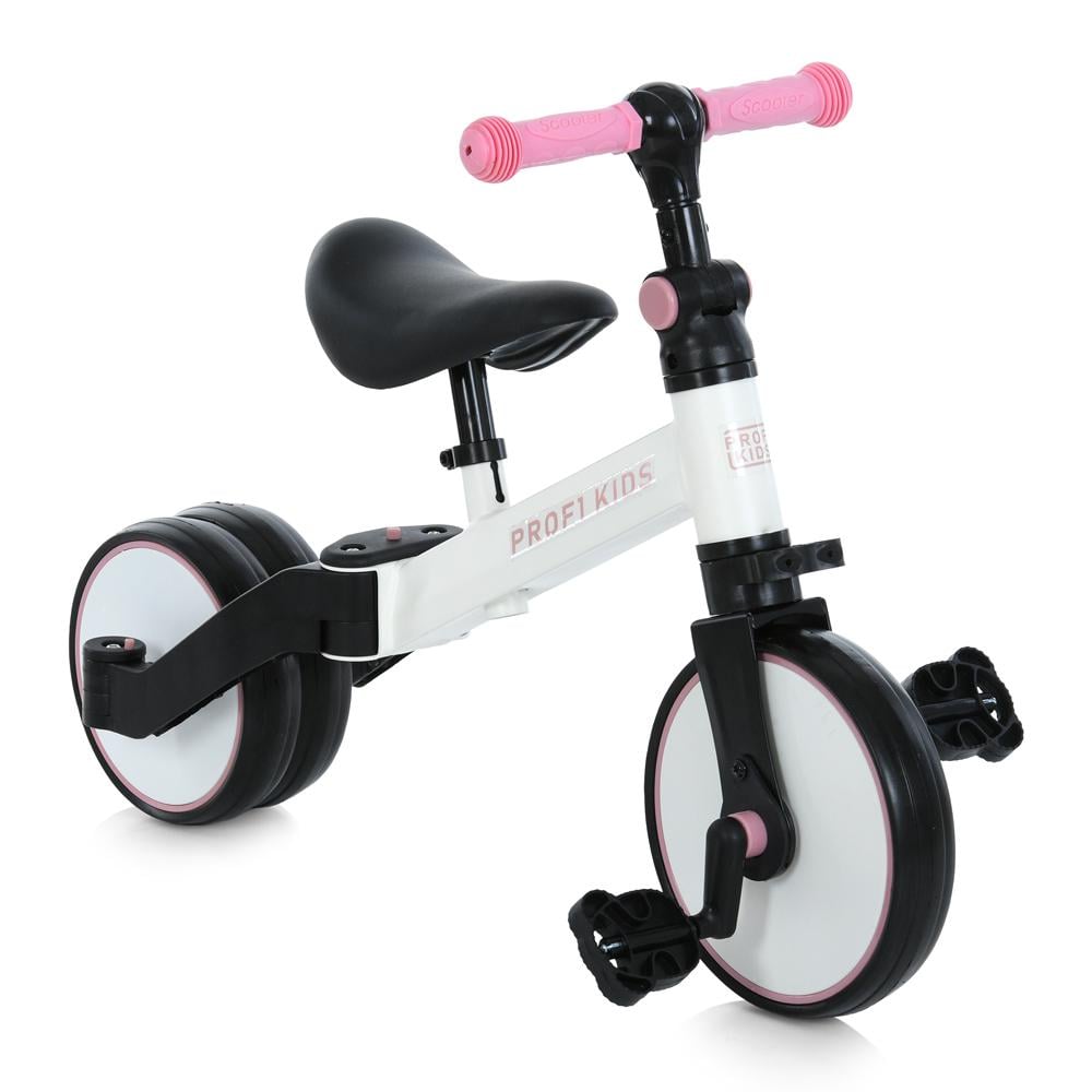 Велосипед-беговел детский PROFI KIDS MBB 1008 white 4в1 трансформер/колеса EVA/стальная рама Белый (32467382)