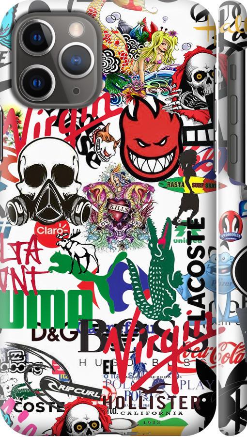 Чехол на iPhone 11 Pro Many different logos (4022c-1788-42517)