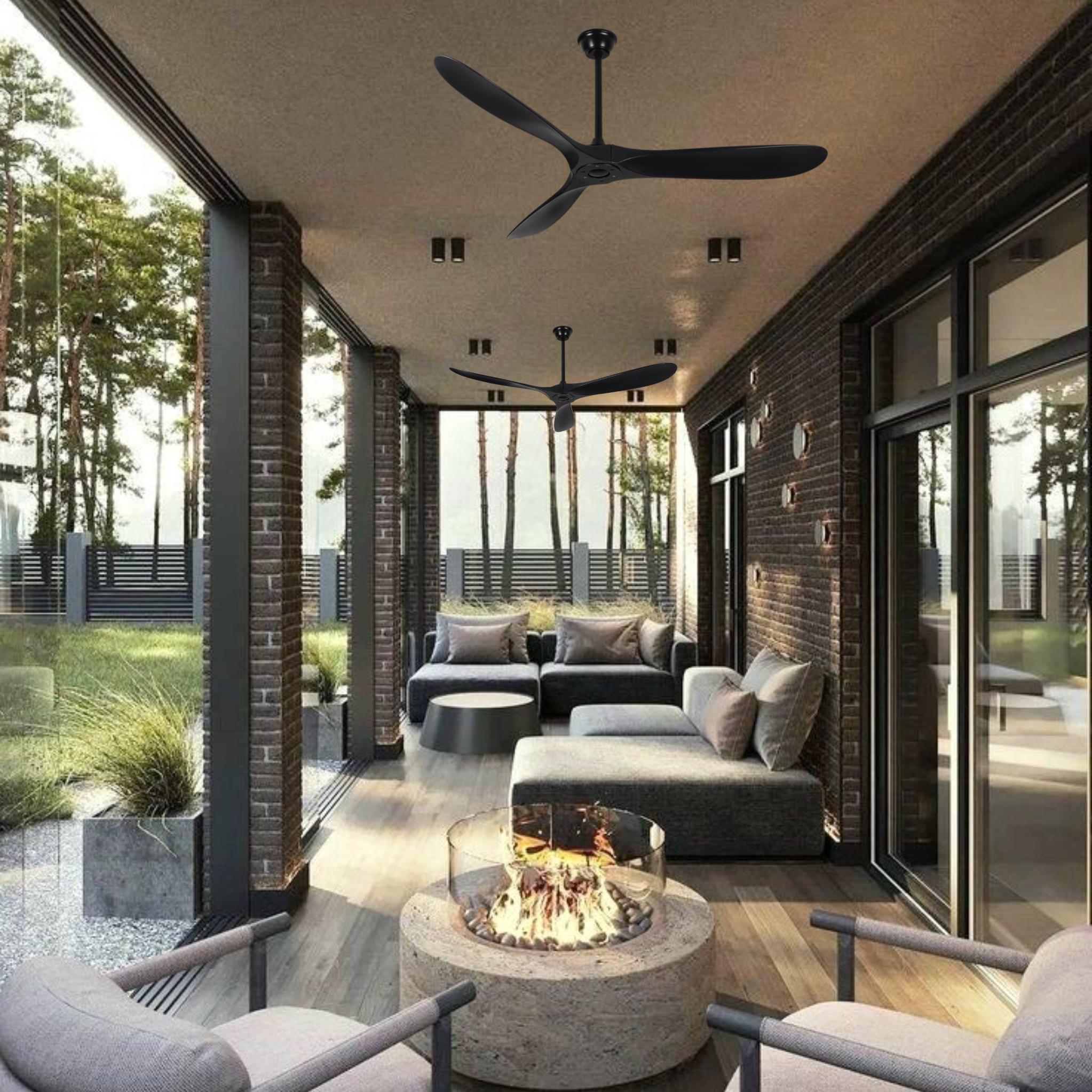 Вентилятор стельовий з пультом 150 см Чорний (94-7106 Чорний (60) BK) - фото 2 Вентилятор стельовий з пультом 150 см Чорний (94-7106 Чорний (60) BK) - фото 2