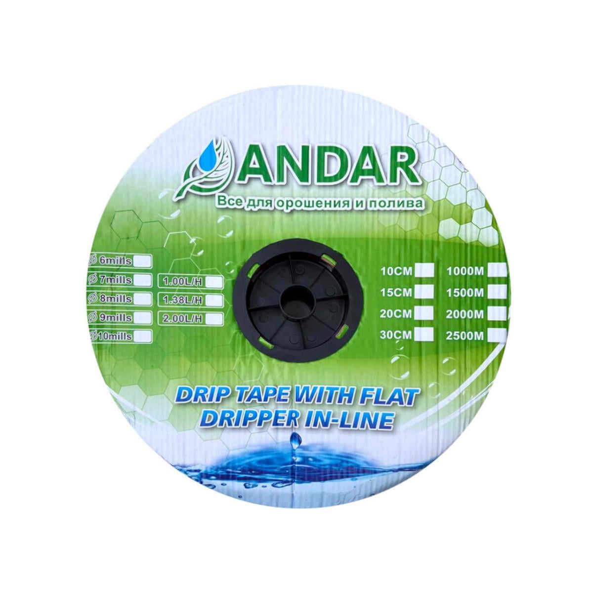 Лента капельная эмиттерная ANDAR 6 mill 20 см 1000 м (27879402)