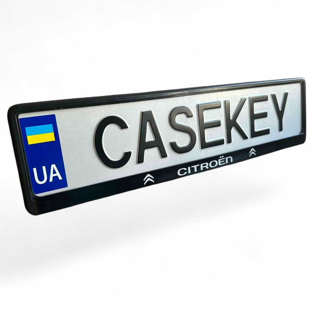 Авторамка с лакированной печатью Citroen (ctramka1)