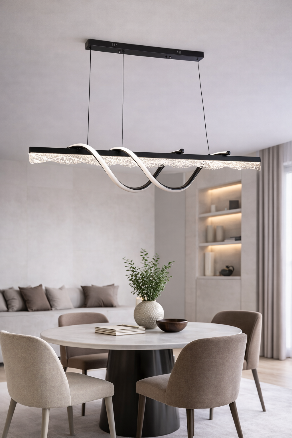 Люстра Wave Motion LED 3 режима 81W (2045/1L BK)