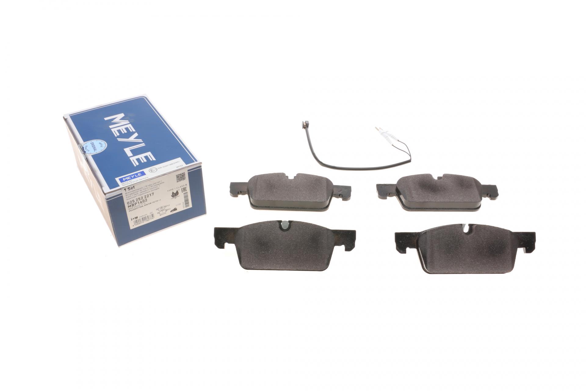 Колодки тормозные передние Meyle для Peugeot 508 10- с датчиком Ate (025 252 2217)