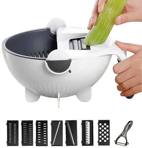 Овочерізка з насадками Wet Basket Vegetable Cutter (MS-12887) - фото 3