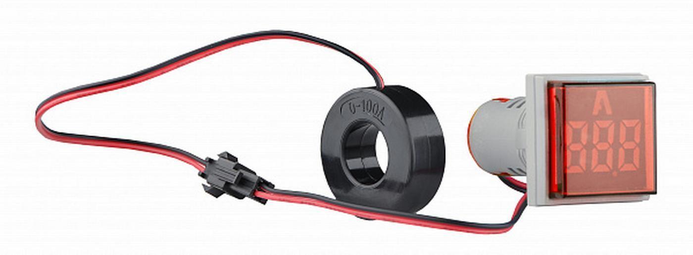 Світлосигнальна арматура АСКО-УКРЕМ з індикатором струму серії U-ADM-A квадратна ᴓ22 мм Червоний (00000055204)