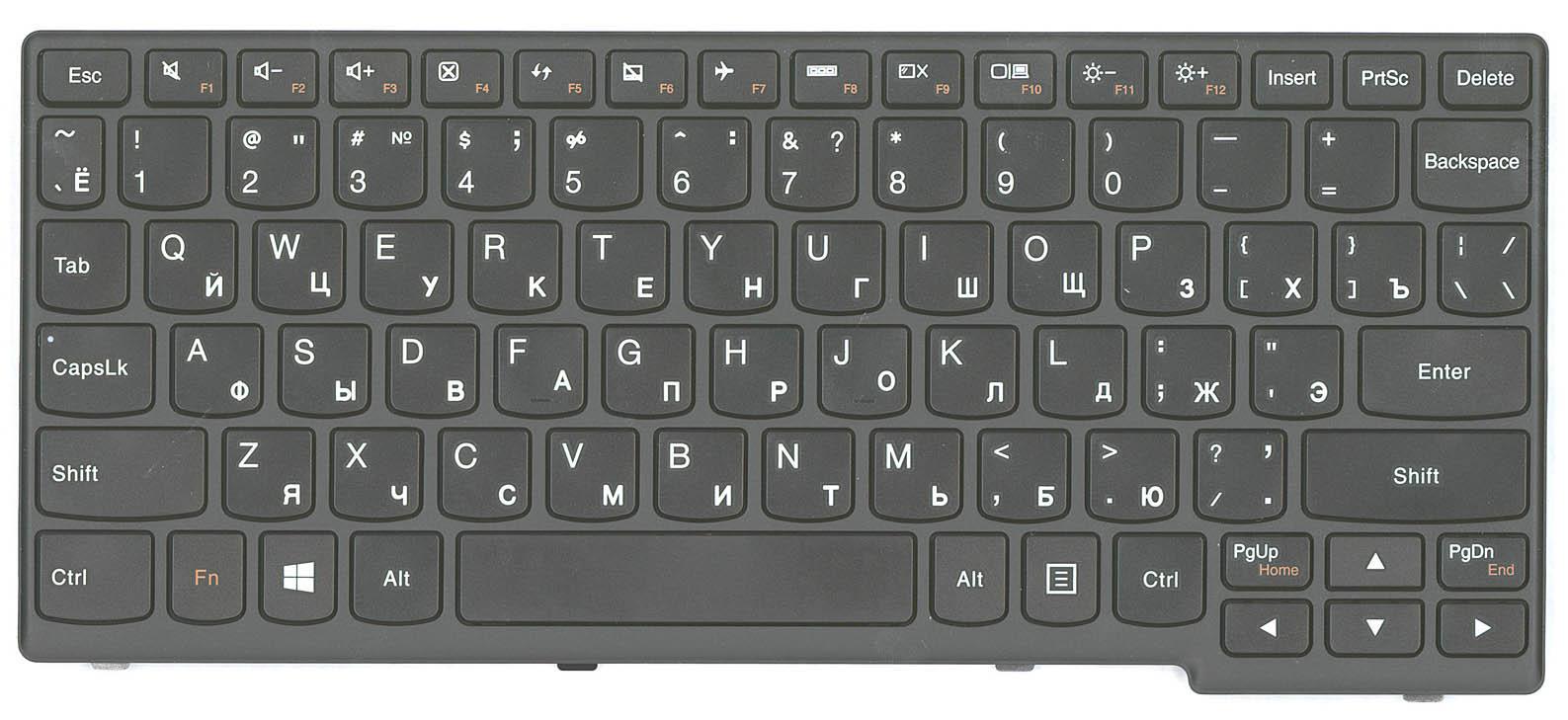 Клавиатура для ноутбука Lenovo IdeaPad S210T/S215 Black Frame Black