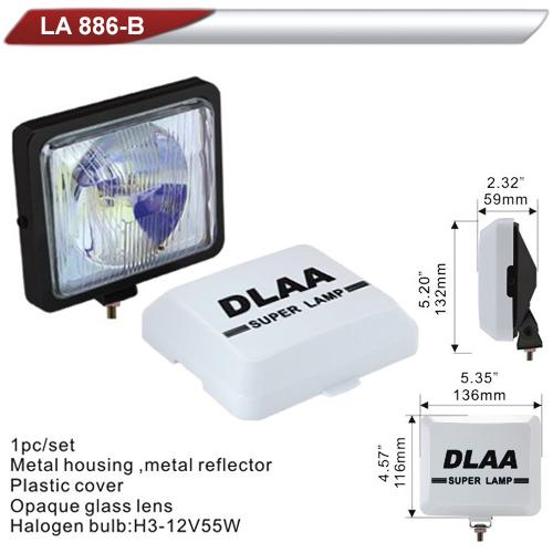 Фара дополнительная DLAA 886B-RY H3-12V-55W 136х116 мм (37807)