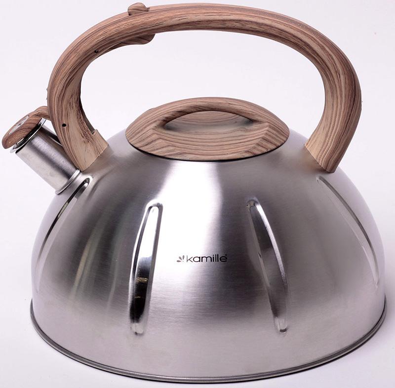 Чайник Kamille Whistling Kettle из нержавеющей стали со свистком 5 л - фото 6