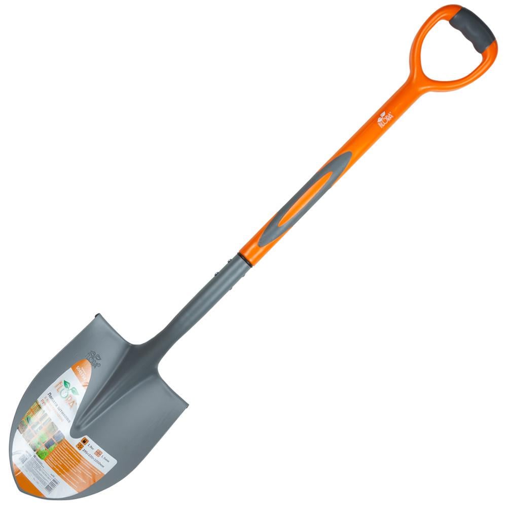 Лопата штыковая Flora с пластиковой ручкой 295x220x1050 мм (5045754)