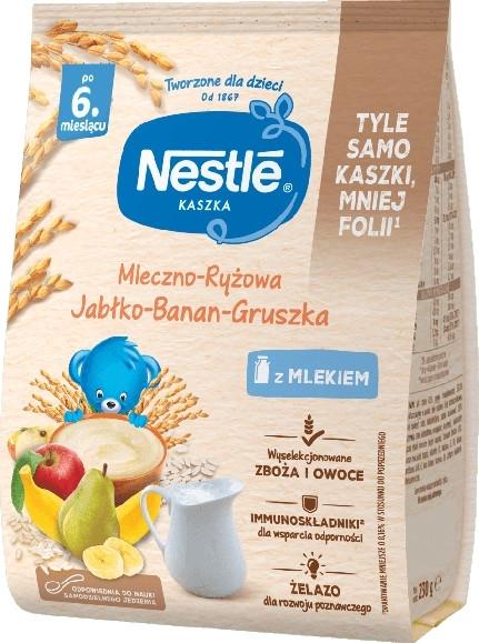 Молочна рисова каша з бананом яблуком та грушею для дітей з 6 місяців 230 г (МК-011)