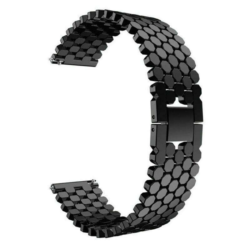 Ремешок для смарт-часов металлический Bead design Type R 20 мм Black (2216125539)