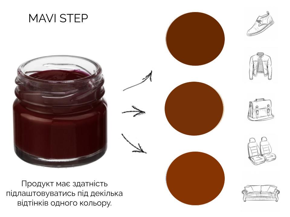 Крем для обуви и кожи Mavi Step Creme de Beaute 25 мл Коричневый (C01/175/025) - фото 3