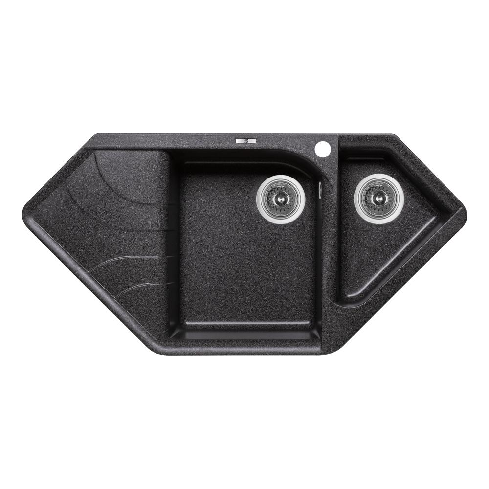 Мийка для кухні Lidz 1000x500/225 LIDZGRF131000500225 гранітна 1000x500 мм Чорний (83194)