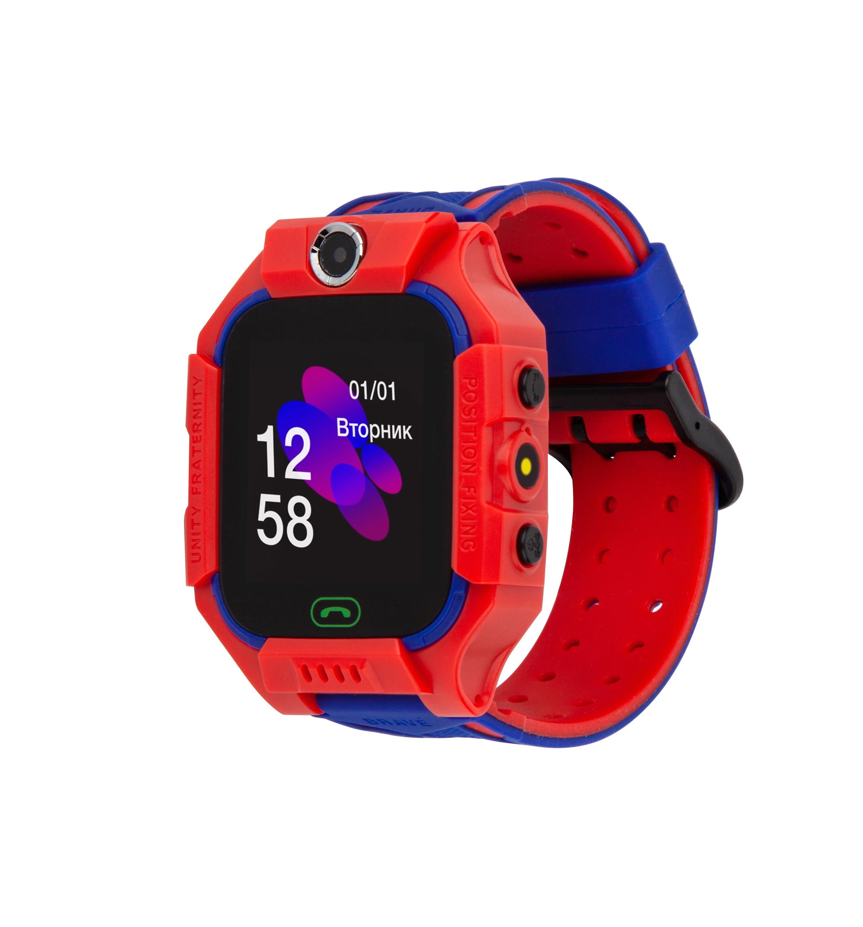Дитячий смарт годинник-телефон трекер Discovery iQ5000-1 Camera LED Light Red