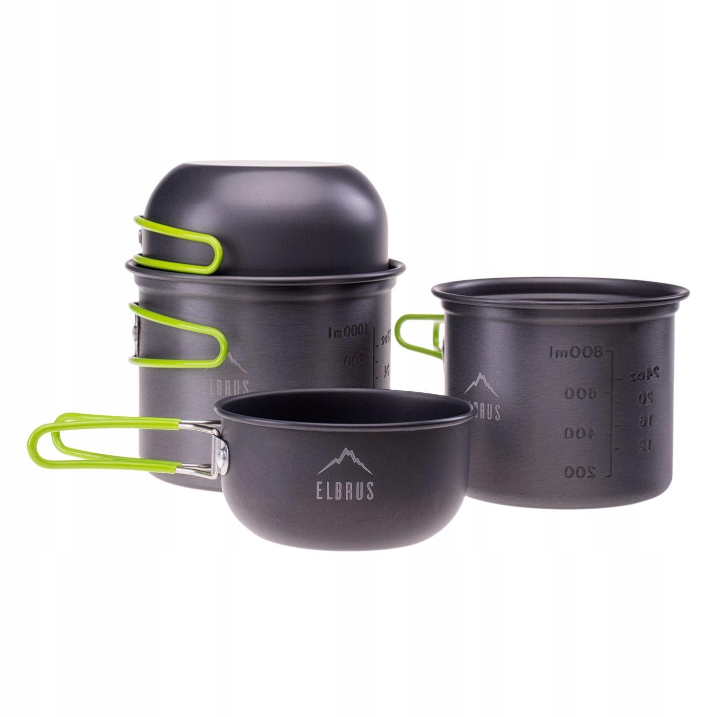 Набор посуды Elbrus Hike Pro Cook 4 SET Grey/Lime (M000161472) - фото 2