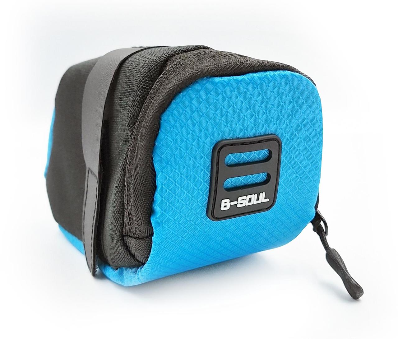 Велосумка підседільна B-Soul 15x7x7 см Чорно-блакитний (G0000878)