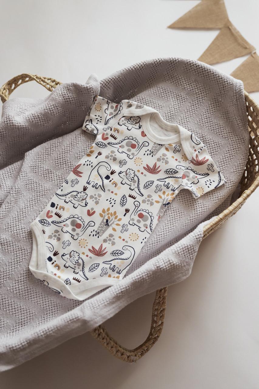 Боди интерлок короткий рукав Дино 74 см (2630399628)