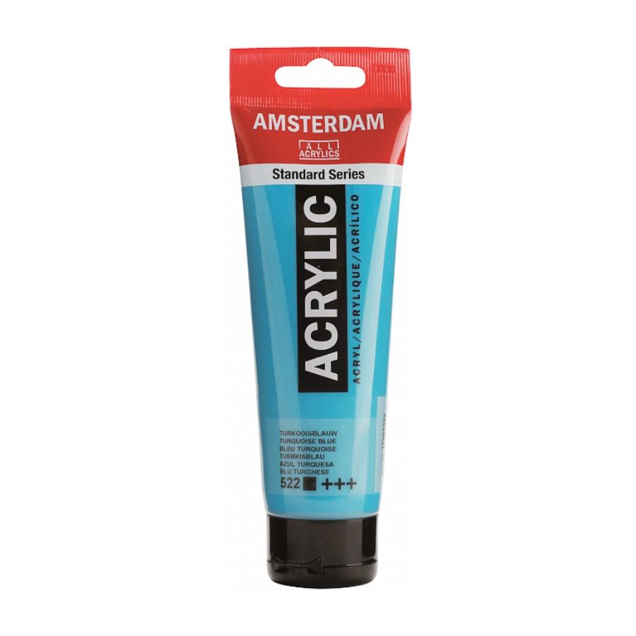 Фарба акрилова AMSTERDAM Royal Talens 17095222 3 шт. 120 мл 522 Бірюзовий синій (8712079268213)
