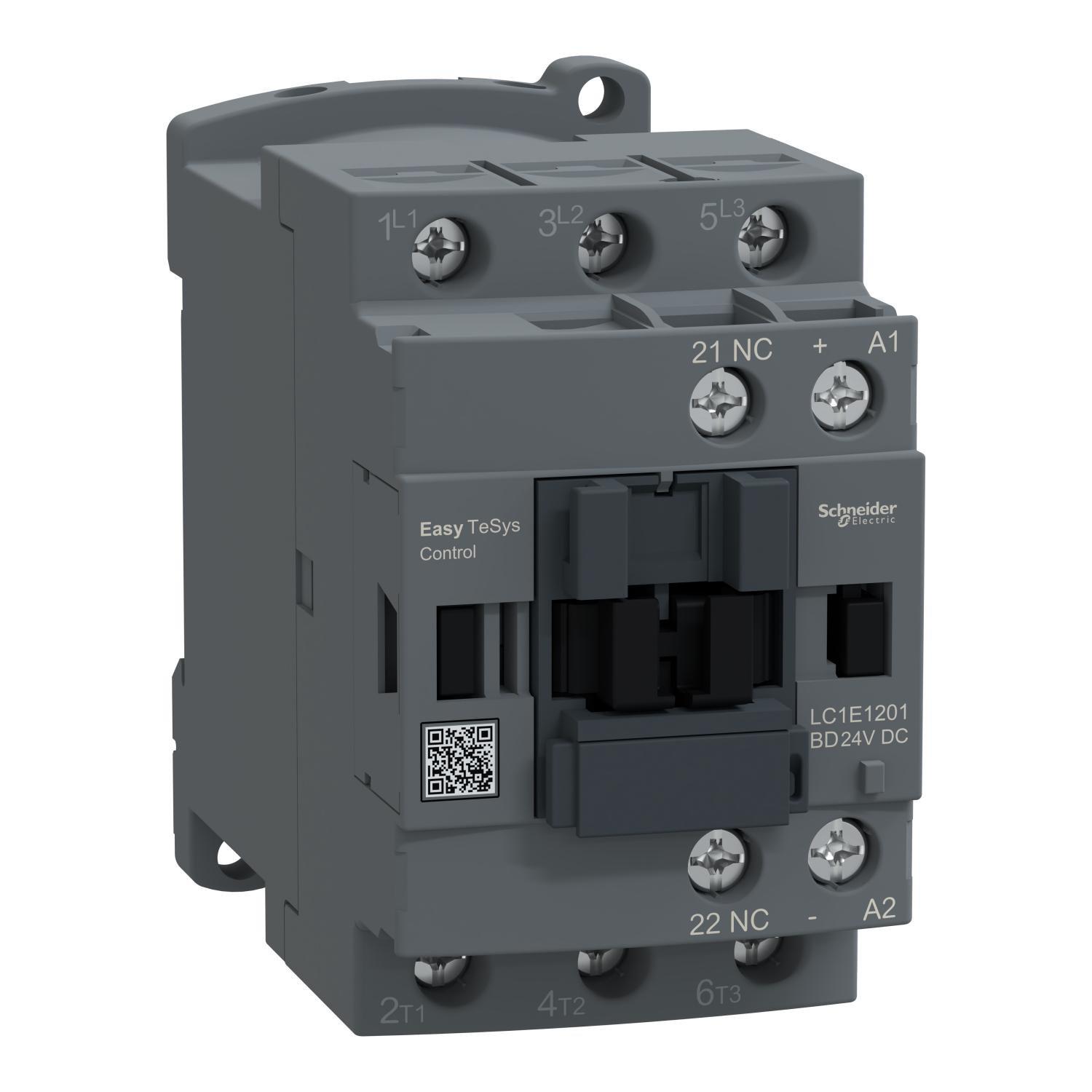 Контактор-пускатель Schneider Electric Easy TeSys 12А 24 В DC 1NC (LC1E1201BD)