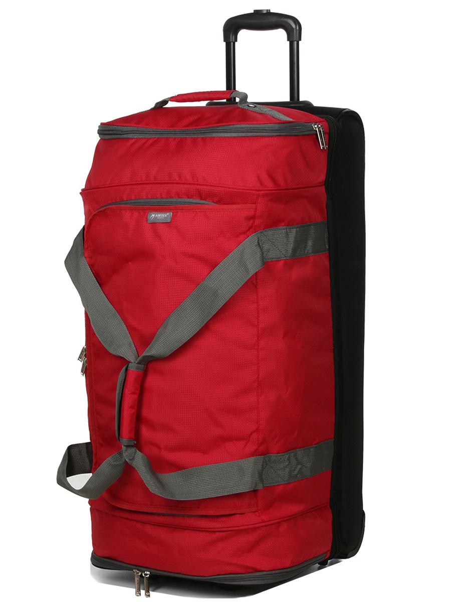 Сумка на колесах большая Airtex 819 Adrastée 80х37x40 см 90 л Red