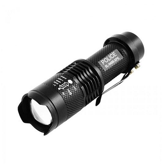 Фонарь 8468-XPE 220V 1x14500/1xAA Zoom
