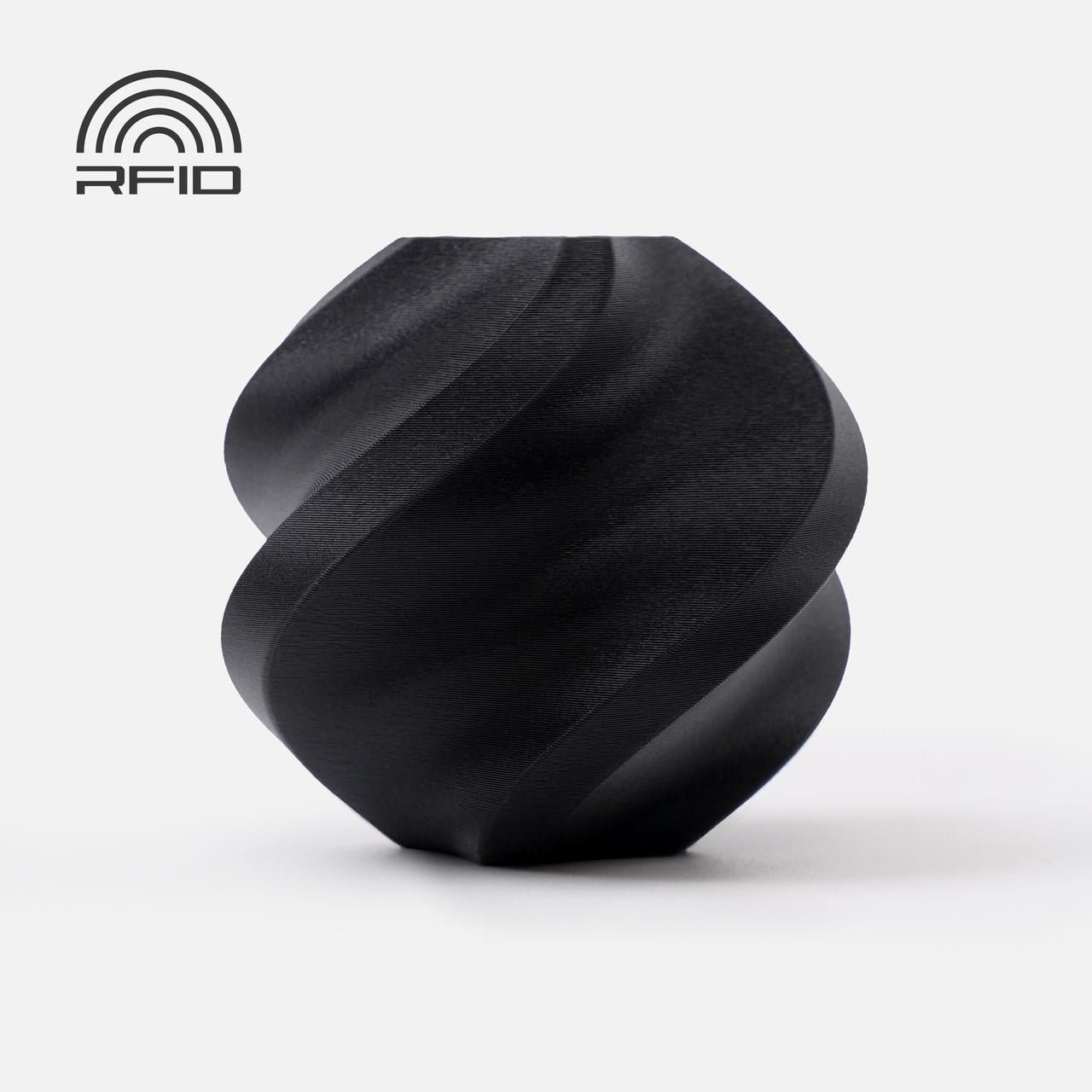 Пластик Bambu Lab PLA с RFID меткой и катушкой Matte Charcoal Black (11101)