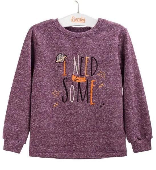 Футболка з довгим рукавом для хлопчика Bembi ФБ 563 122 см Фіолетовий