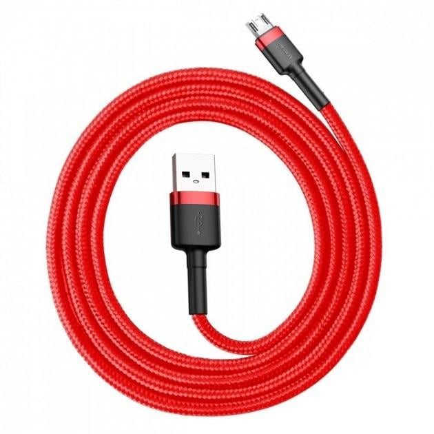 Кабель Baseus Cafule Micro USB 2.4A 1 м Red - фото 5 Кабель Baseus Cafule Micro USB 2.4A 1 м Red - фото 5