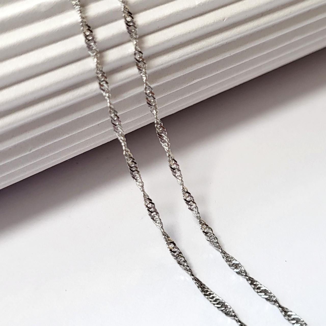 Колье серебряное Сингапур тонкое 45 см 925 проба 1,60 г (801р1/45)