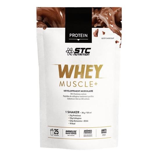 Протеин STC вей whey muscle protein chocolat для наращивания мускулов 750 г